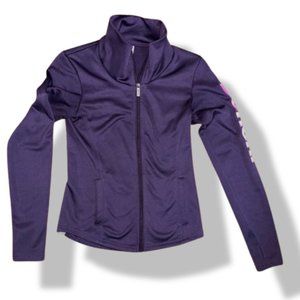 Women's Bench Purple Zip Jacket with Funnel Neck Embroidered Logo Size S…